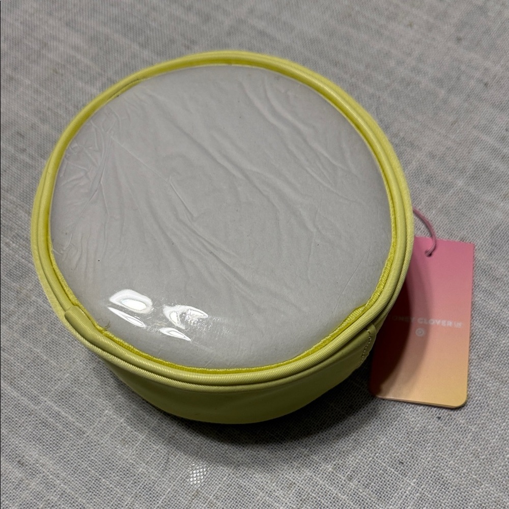 Stoney Clover Lane Round Yellow and White Travel Case